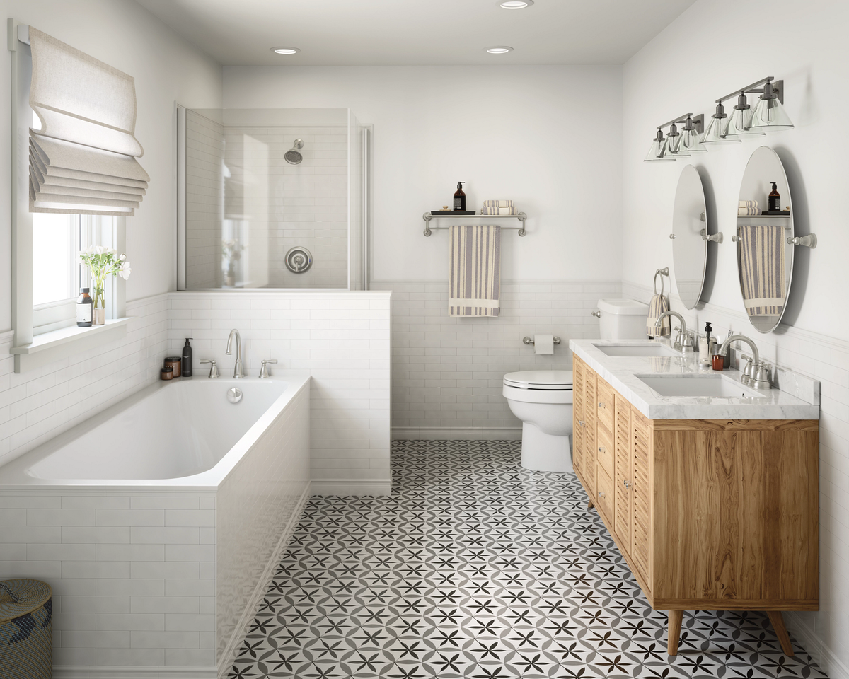 Moen Banbury 2‑Handle Deck‑Mount High Arc Roman Tub Faucet with Valve, Spot Resist Brushed Nickel