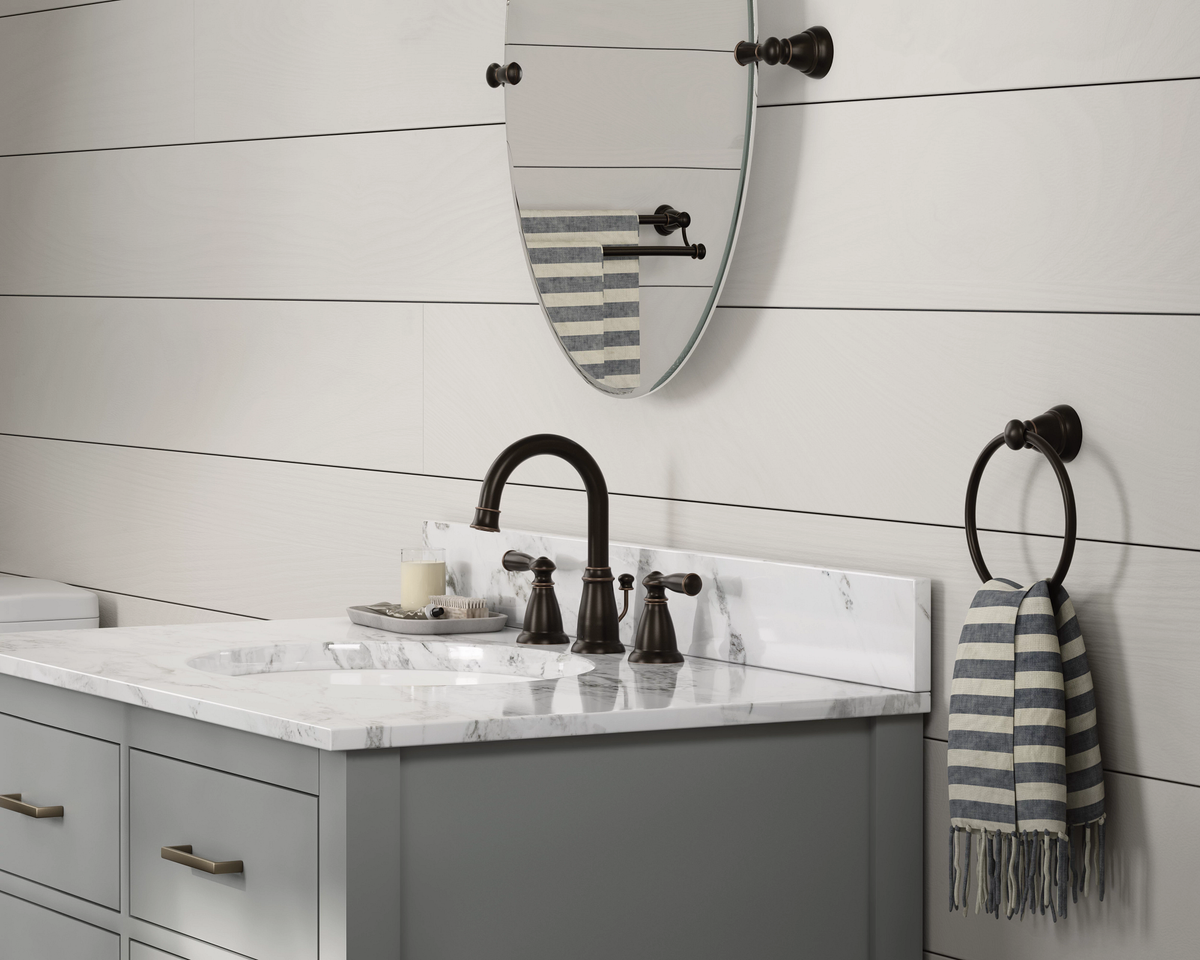 MOEN Banbury 26 in. x 23 in. Frameless Pivoting Wall Mirror in Brushed Nickel