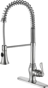 ANZZI Bastion Single Handle Standard Kitchen Faucet in Brushed Nickel