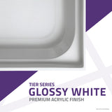 ANZZI Tier 36 in. x 60 in. Single Threshold Shower Base in Gloss White