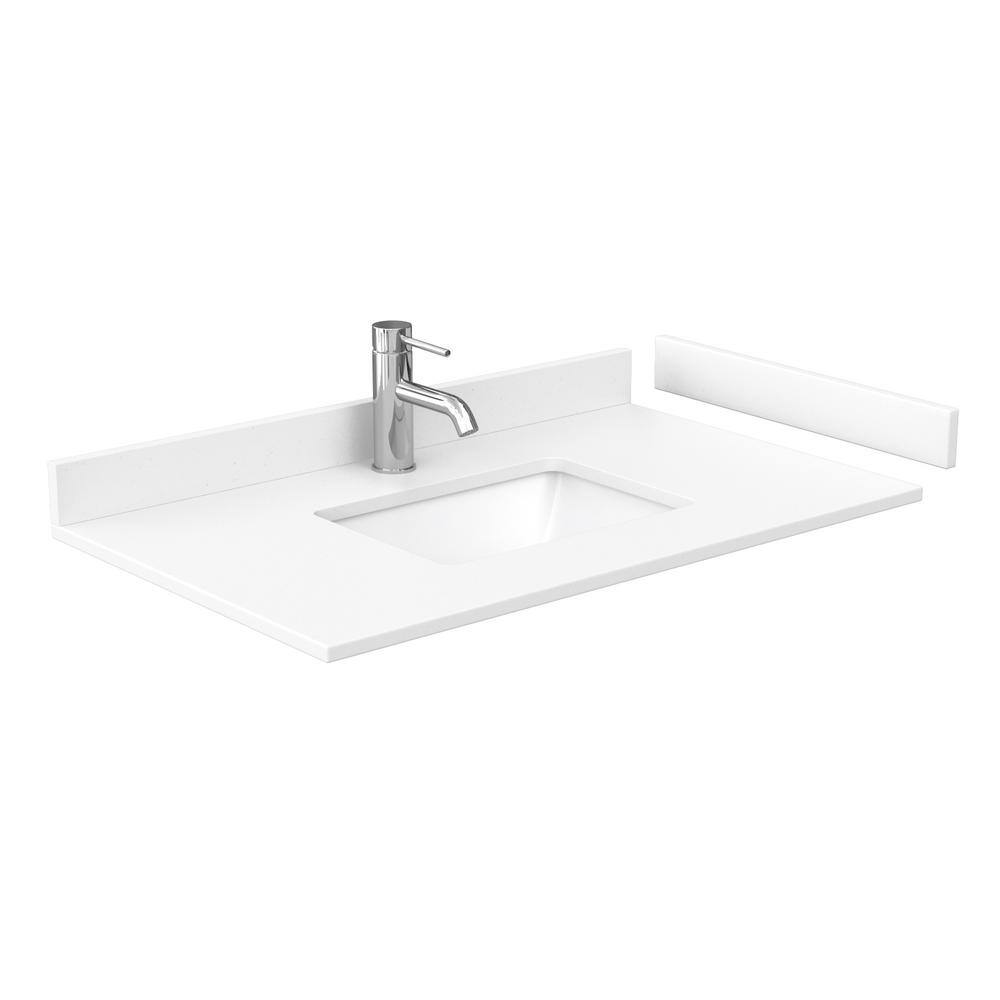 Wyndham Collection Maroni 36" Bathroom Vanity with Cultured Marble Top in Light Straw