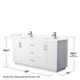 Wyndham Collection Miranda 66" Double Bath Vanity with Giotto Quartz Top
