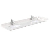Wyndham Collection Miranda 72" Double Bath Vanity in Dark Gray with Cultured Marble Top and White Basins