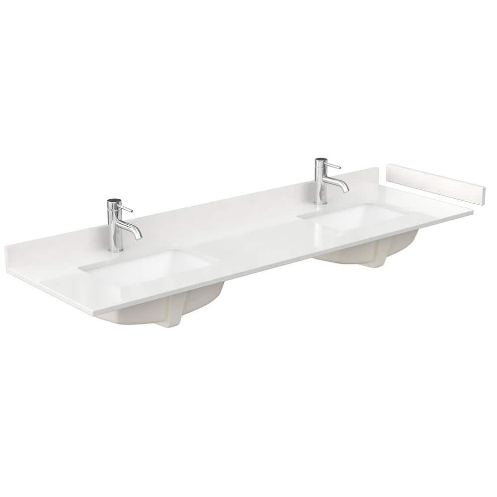 Wyndham Collection Miranda 72" Double Bath Vanity with White Quartz Top
