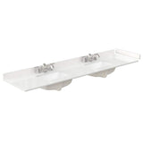 Wyndham Collection Miranda 84" Double Bath Vanity with White Quartz Top