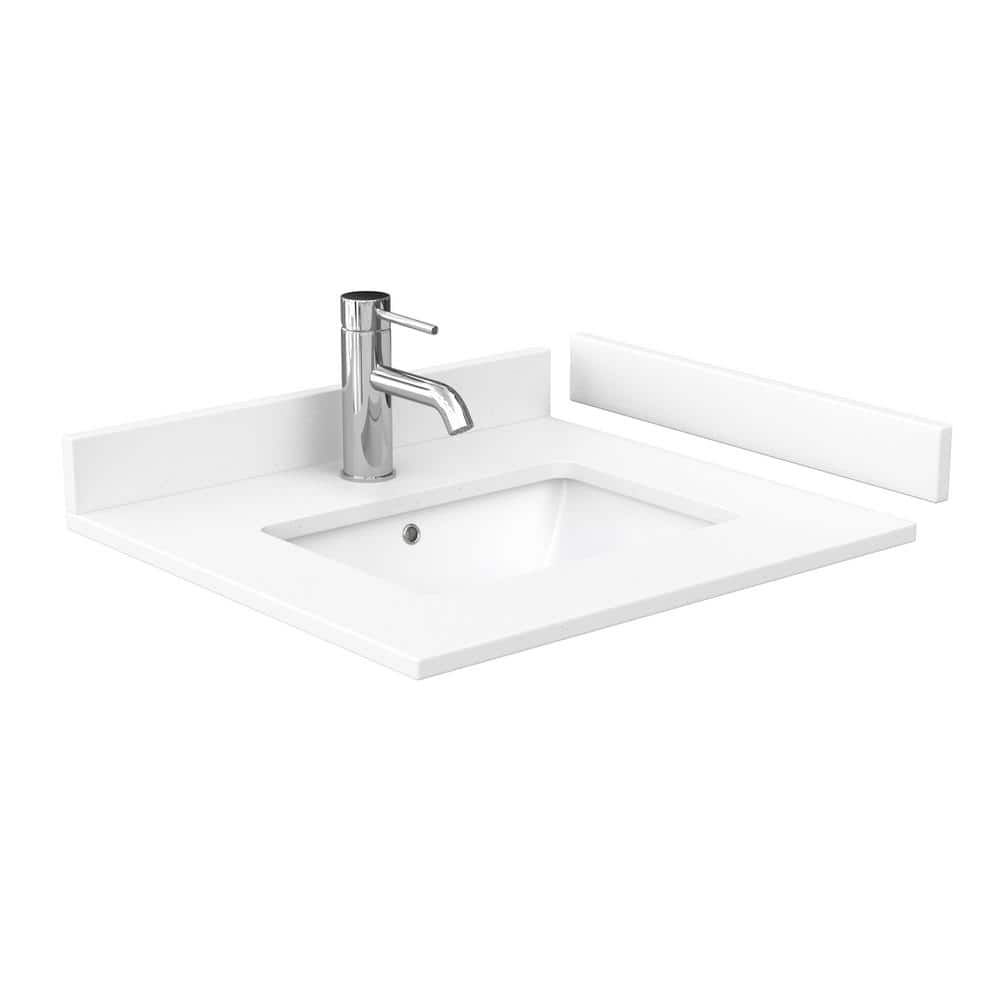 Wyndham Collection Beckett 24" Bathroom Vanity in Dark Gray with Cultured Marble Top