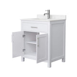Wyndham Collection Beckett 30" Bathroom Vanity with Carrara Marble Top