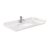 Wyndham Collection Beckett 42" Dark Gray Vanity with Carrara Marble Top