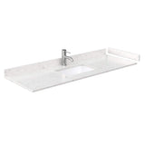 Wyndham Collection Beckett 60" Single Sink Bath Vanity with Carrara Marble Top