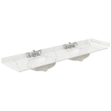 Wyndham Collection Beckett 84 in. Double Freestanding Dark Gray Bath Vanity with Giotto Quartz Top