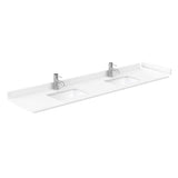 Wyndham Collection Beckett 84" Double Vanity in Dark Gray with Cultured Marble Top