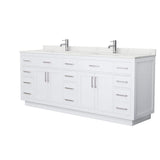 Wyndham Collection Beckett TK 84" Double Sink Bath Vanity with Giotto Quartz Top