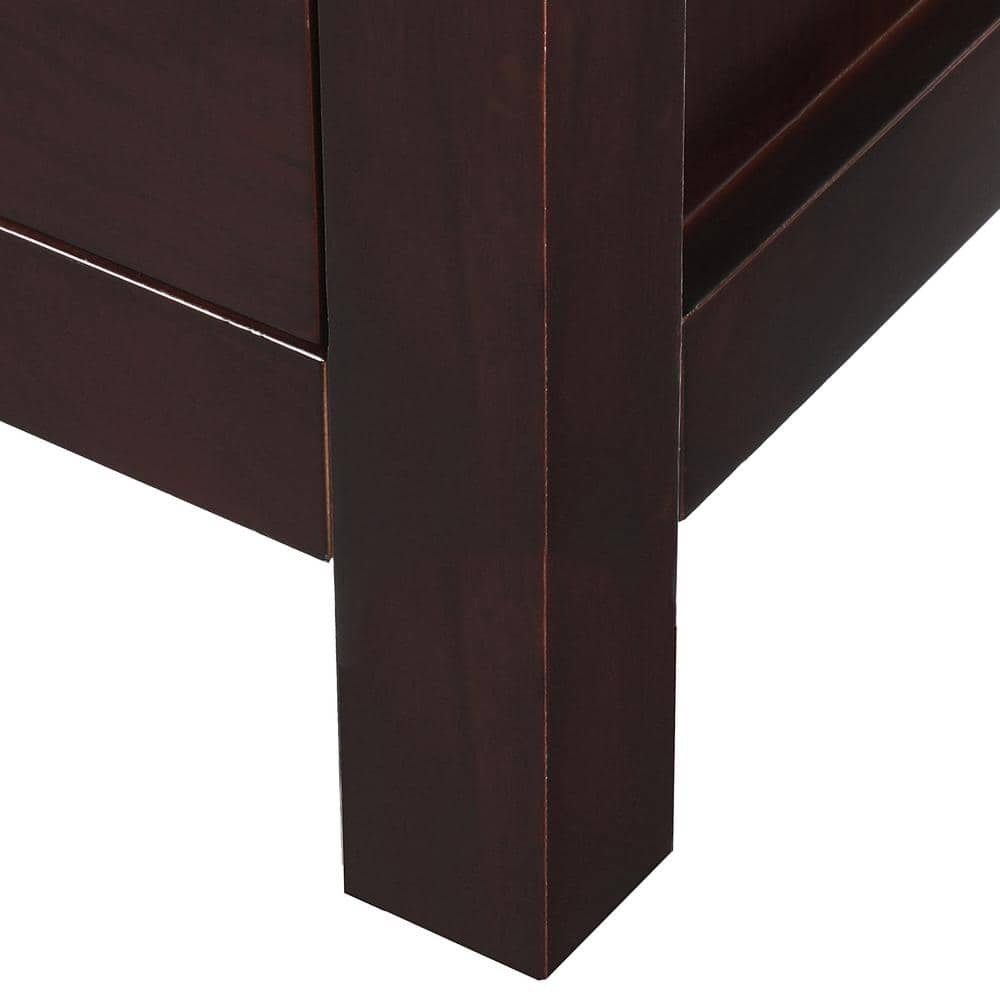 Wyndham Collection Sheffield 30" Bathroom Vanity in Espresso with Carrara Marble Top