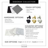 Wyndham Collection Deborah 30" Bathroom Vanity in Dark Gray with Marble Top