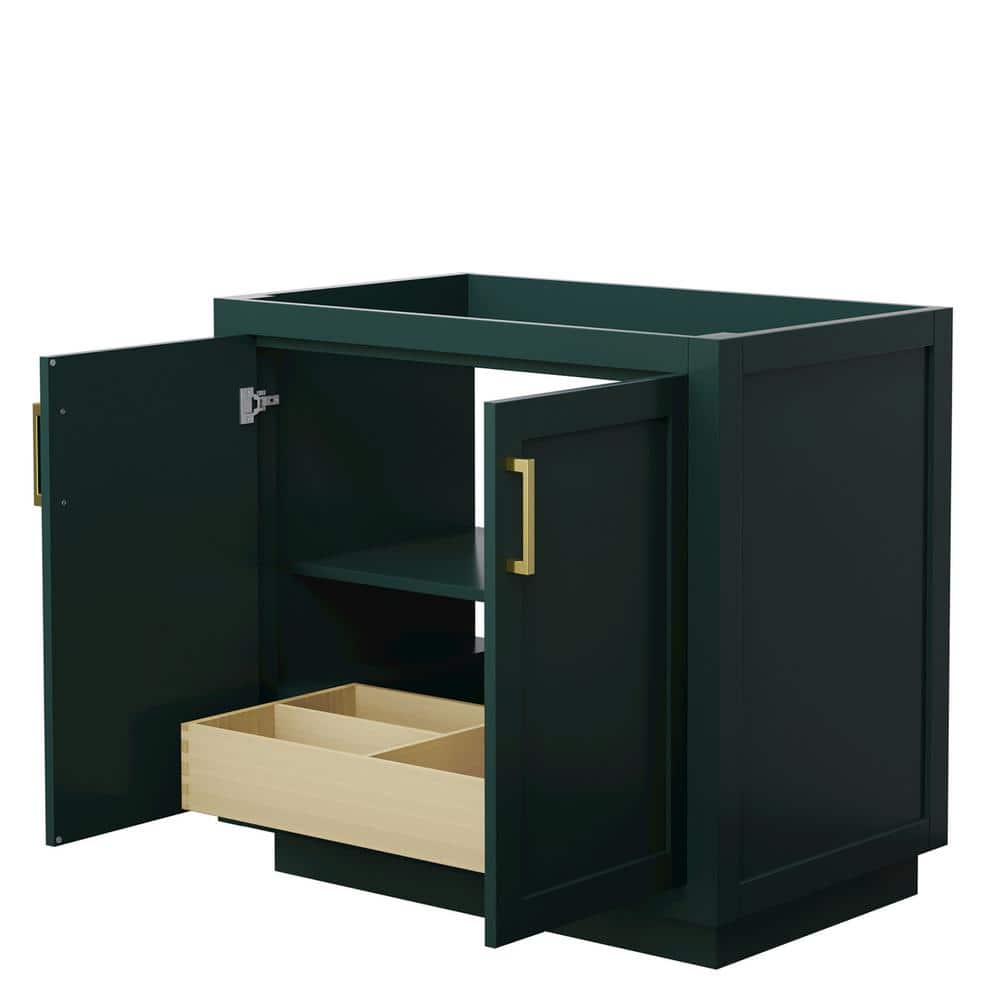 Wyndham Collection Miranda 35.25" Green Bathroom Vanity Cabinet without Top