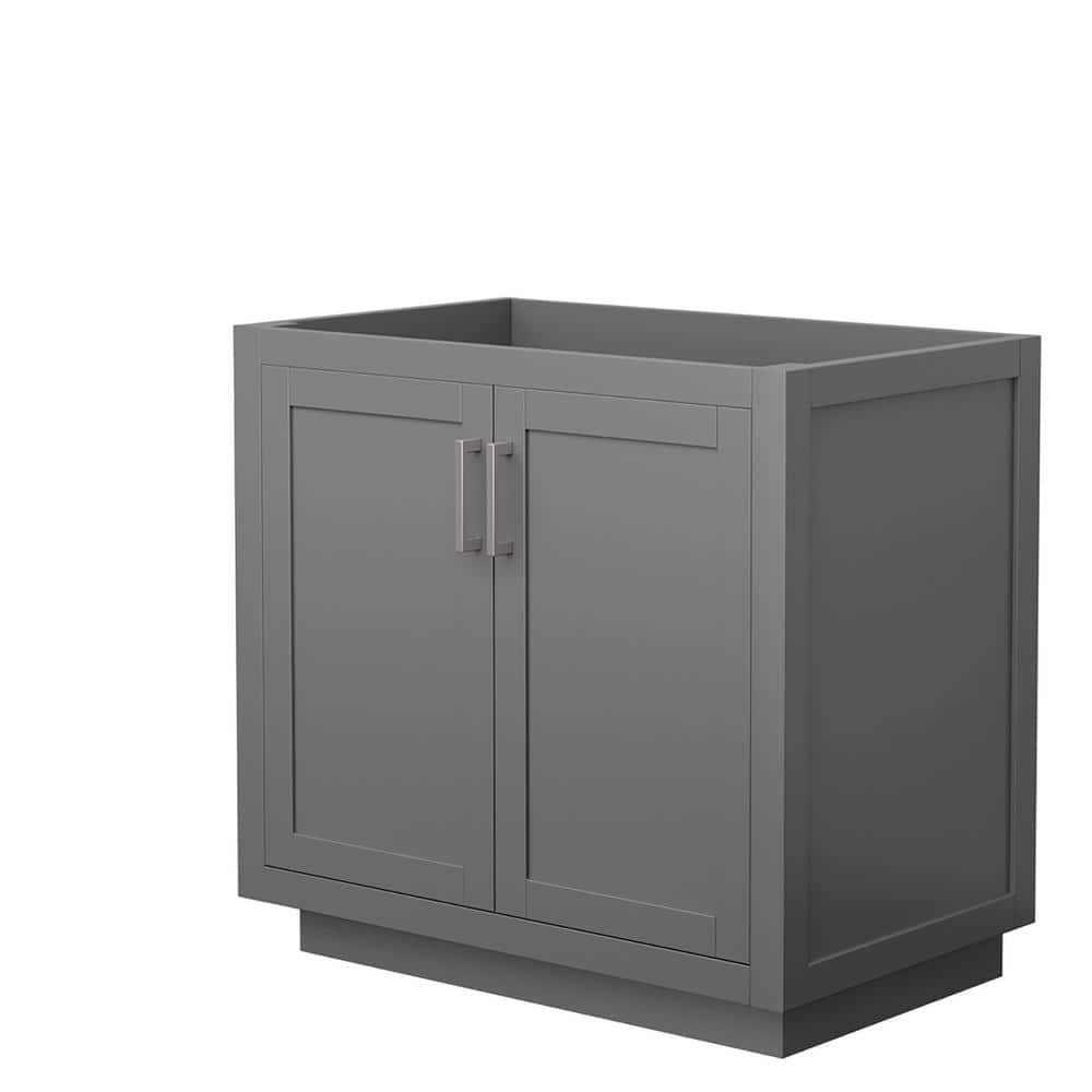 Wyndham Collection Miranda 35.25 in. Dark Gray Bathroom Vanity Cabinet Only