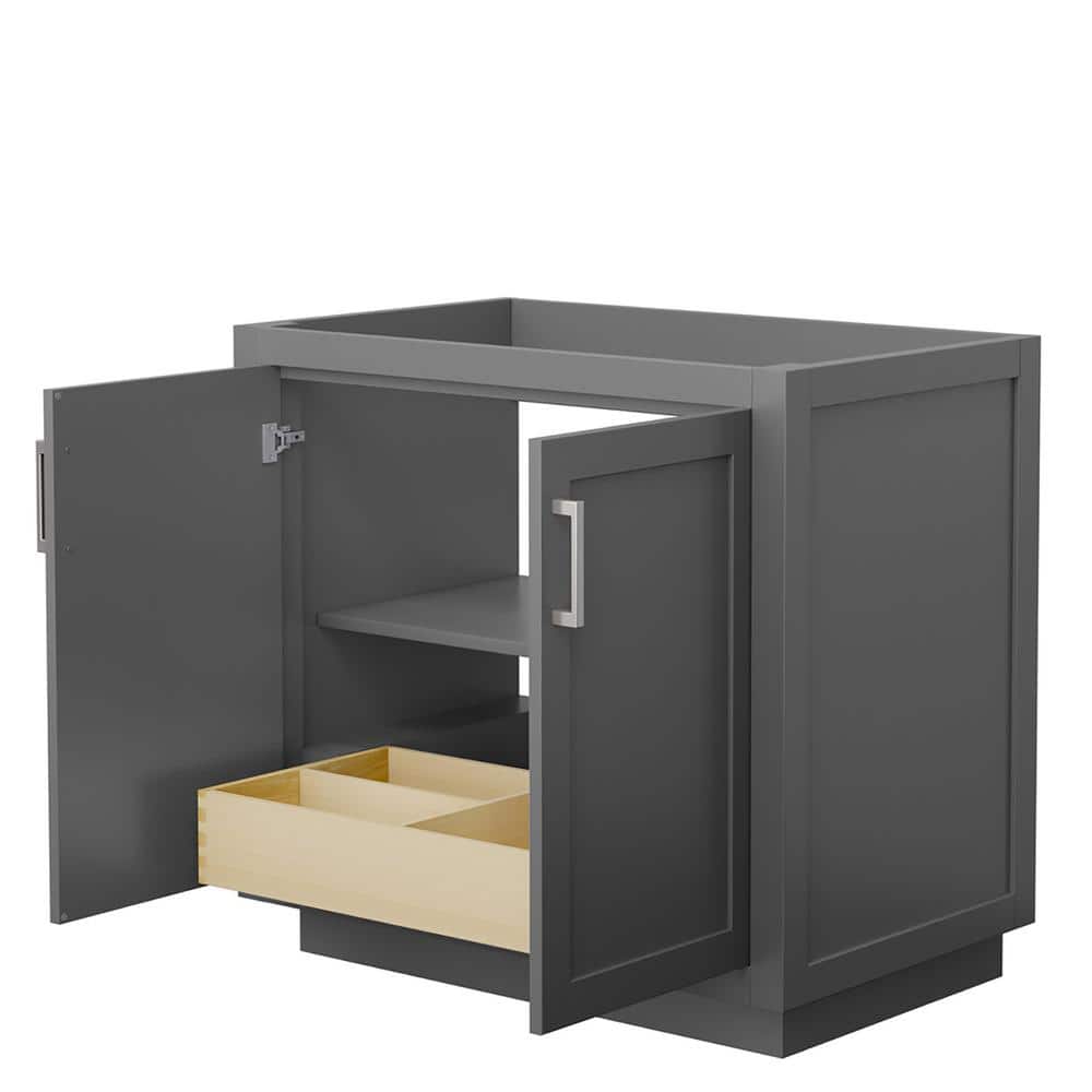 Wyndham Collection Miranda 35.25 in. Dark Gray Bathroom Vanity Cabinet Only