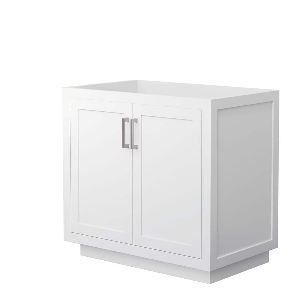 Wyndham Collection Miranda 35.25 in. White Bathroom Vanity Cabinet