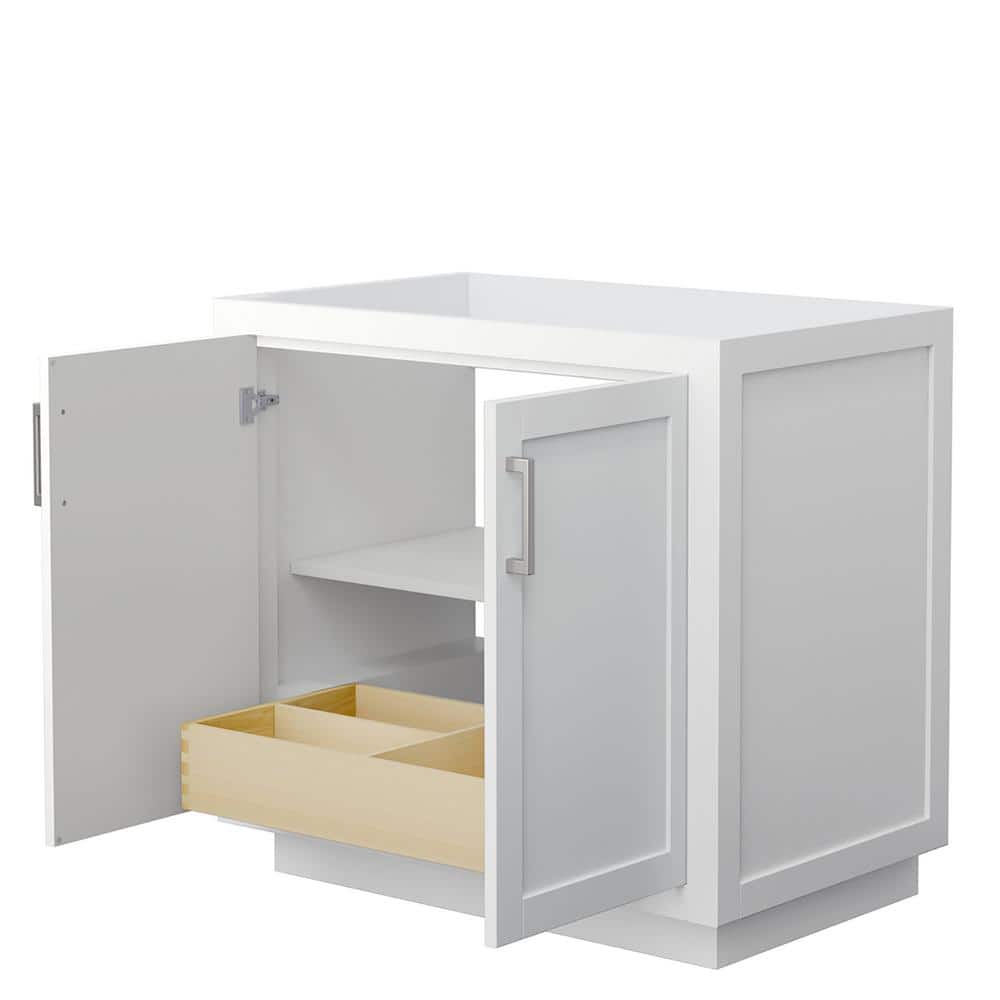 Wyndham Collection Miranda 35.25 in. White Bathroom Vanity Cabinet