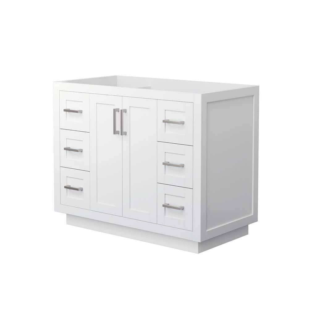 Wyndham Collection Miranda 41.25 in. White Bathroom Vanity Cabinet Only