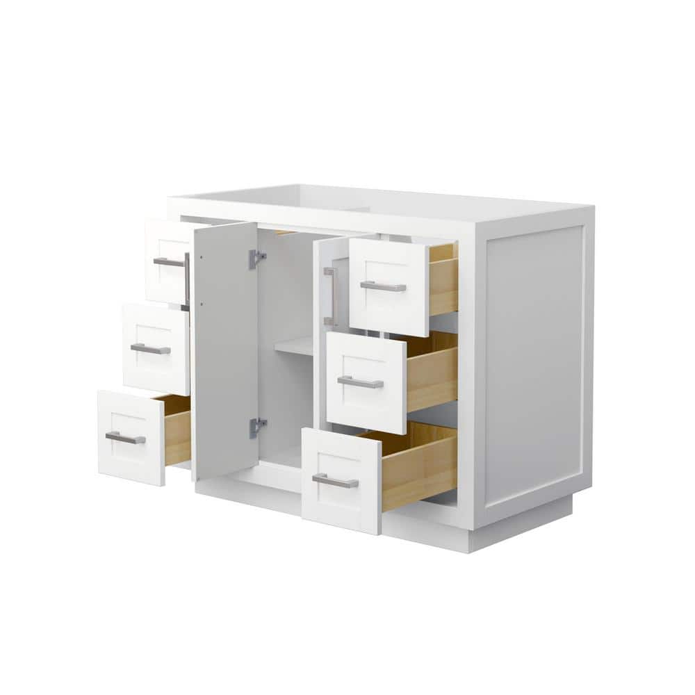 Wyndham Collection Miranda 41.25 in. White Bathroom Vanity Cabinet Only