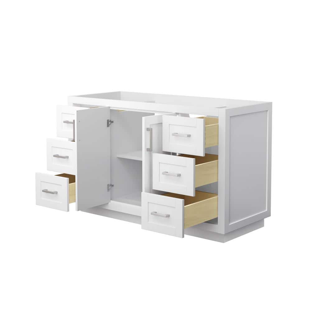 Wyndham Collection Miranda 53.25 in. Bathroom Vanity Cabinet in White