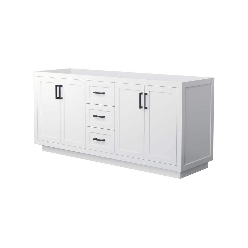 Wyndham Collection Miranda 71-inch Double Bath Vanity Cabinet in White
