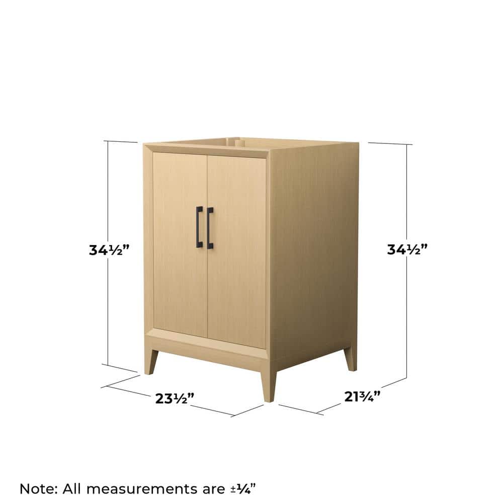 Wyndham Collection Janna 23.5 in. Bathroom Vanity Cabinet, White Oak Finish