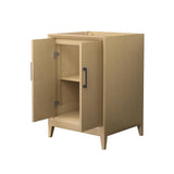 Wyndham Collection Janna 23.5 in. Bathroom Vanity Cabinet, White Oak Finish