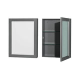 Wyndham Collection Sheffield 29" Dark Gray Single Bath Vanity Cabinet with Mirror