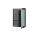 Wyndham Collection Sheffield 29" Dark Gray Single Bath Vanity Cabinet with Mirror