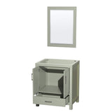 Wyndham Collection Sheffield 29" Light Green Bathroom Vanity Cabinet with Mirror