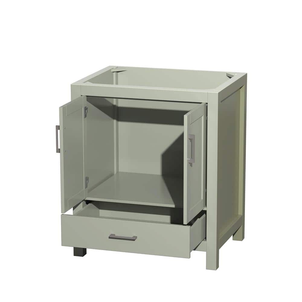 Wyndham Collection Sheffield 29" Light Green Bathroom Vanity Cabinet without Top