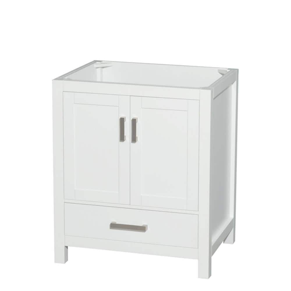 Wyndham Collection Sheffield 29 in. Bathroom Vanity Cabinet in White