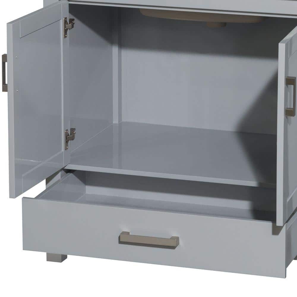 Wyndham Collection Sheffield 35 in. Bathroom Vanity Cabinet in Gray