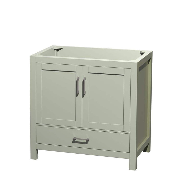 Wyndham Collection Sheffield 35 in. Bathroom Vanity Cabinet, Light Green