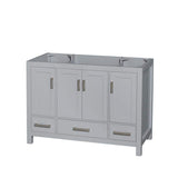 Wyndham Collection Sheffield 47 in. Single Bath Vanity Cabinet in Gray, Freestanding Design