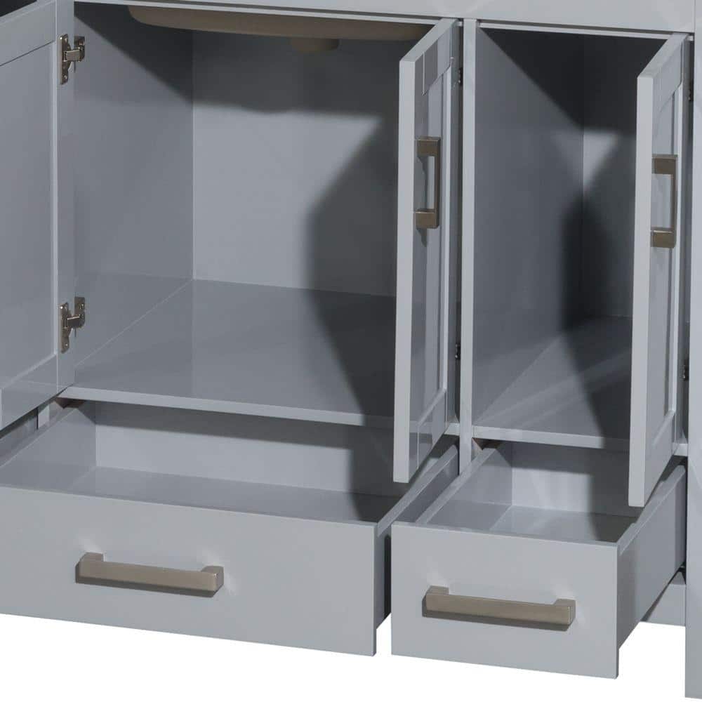 Wyndham Collection Sheffield 47 in. Single Bath Vanity Cabinet in Gray, Freestanding Design