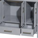 Wyndham Collection Sheffield 47 in. Single Bath Vanity Cabinet in Gray, Freestanding Design