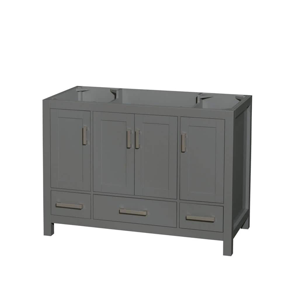 Wyndham Collection Sheffield 47 in. Single Bath Vanity Cabinet, Dark Gray