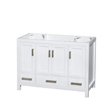 Wyndham Collection Sheffield 47 in. Bathroom Vanity Cabinet in White