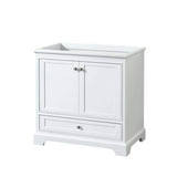 Wyndham Collection Deborah 35.25 in. Vanity Cabinet in White