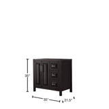 Wyndham Collection Daria 35 in. Bathroom Vanity Cabinet, Dark Espresso