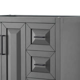 Wyndham Collection Daria 35" Bathroom Vanity Cabinet, Dark Gray, Freestanding
