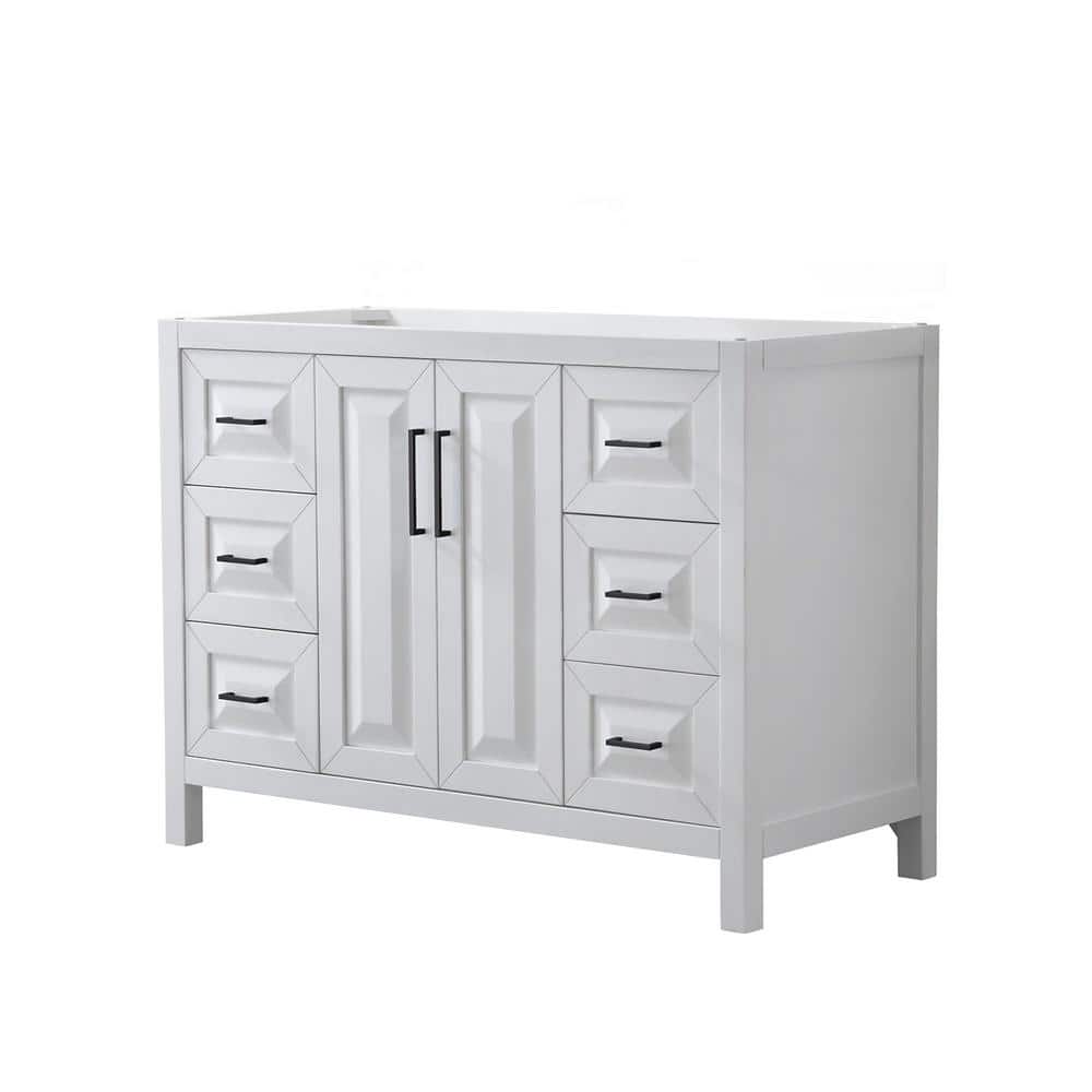 Wyndham Collection Daria 47 in. Bathroom Vanity Cabinet, White, Freestanding