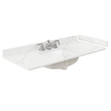 Wyndham Collection Quartz White Single Sink Bathroom Vanity Top - 48 in. x 22 in.