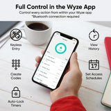 Wyze Satin Nickel Smart Lock, Fingerprint Keyless Entry, Bluetooth Deadbolt Replacement, App Monitoring and Scheduled Access