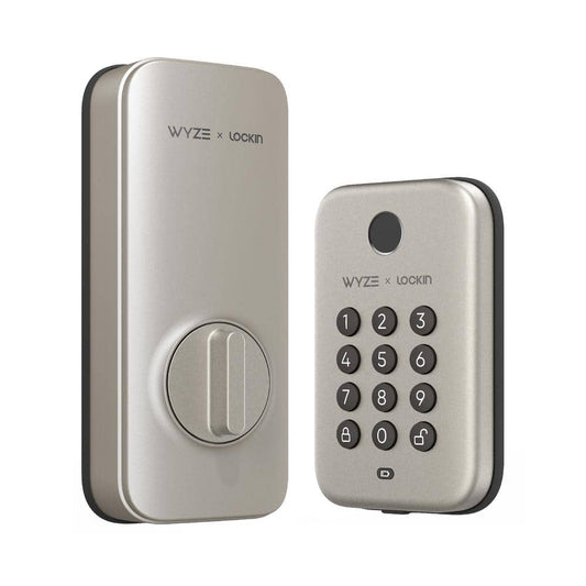 Wyze Satin Nickel Smart Lock, Fingerprint Keyless Entry, Bluetooth Deadbolt Replacement, App Monitoring and Scheduled Access