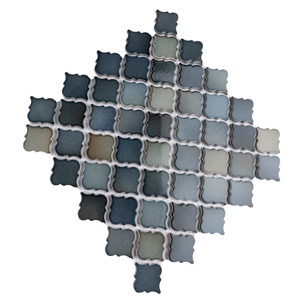 Merola Tile Hudson Tangier Atlantis 12-3/8 in. x 12-3/8 in. Porcelain Mosaic Tile (10.96 sq. ft. / Case)