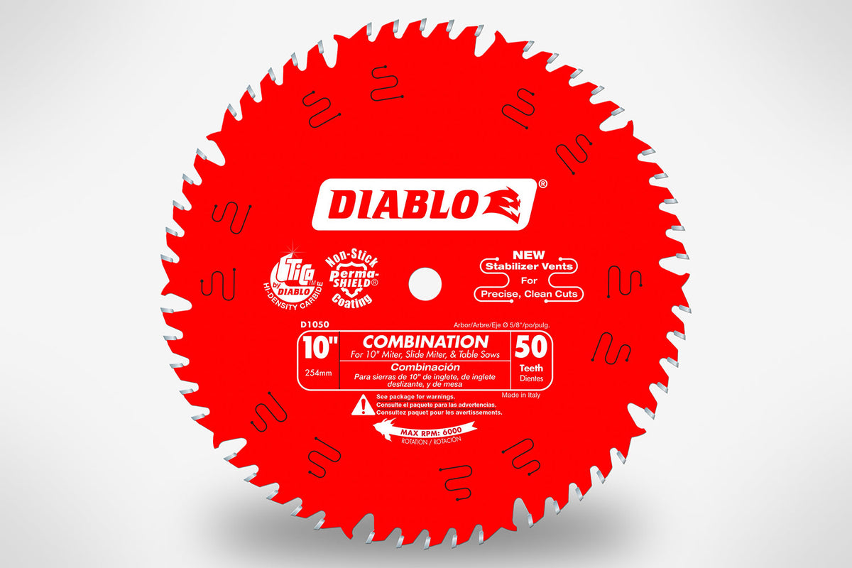 Diablo Combination Saw Blade for Wood 10" 50 Teeth
